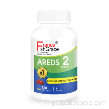Softgels minerais de vitamina ocular, contém vitamina C de luteína C